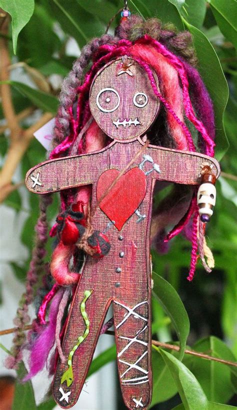 Burgundy voodoo doll